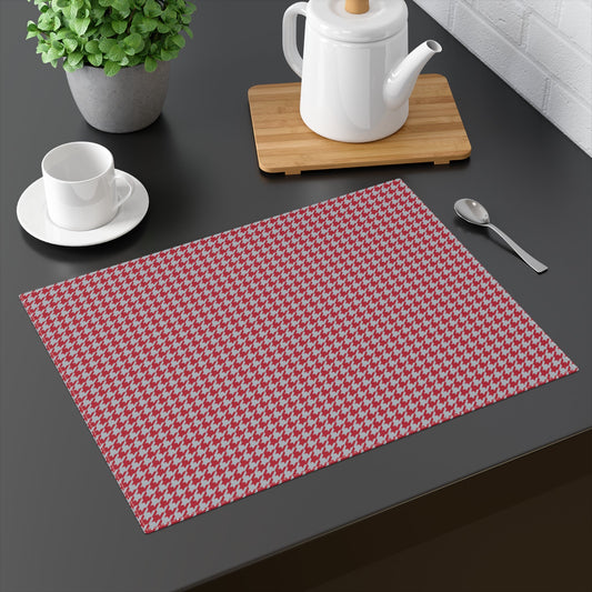 Placemat | Red & Gray | Houndstooth