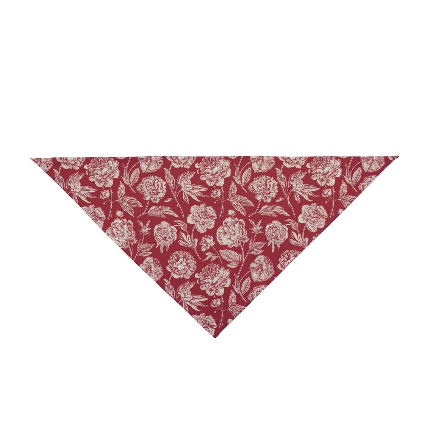 Pet Bandana | Maroon & White | Peony