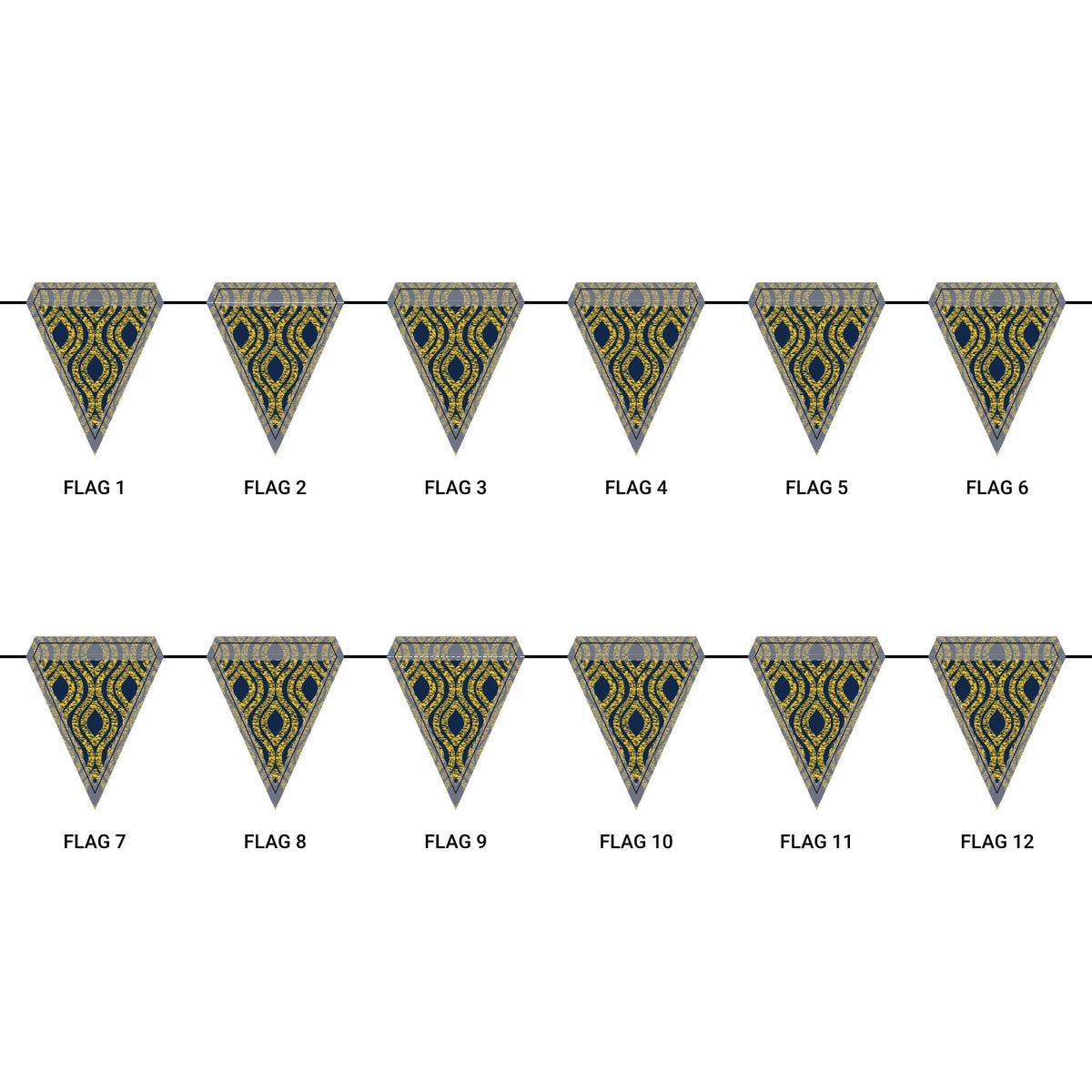 Flag Garland | Yellow & Blue | Ogee