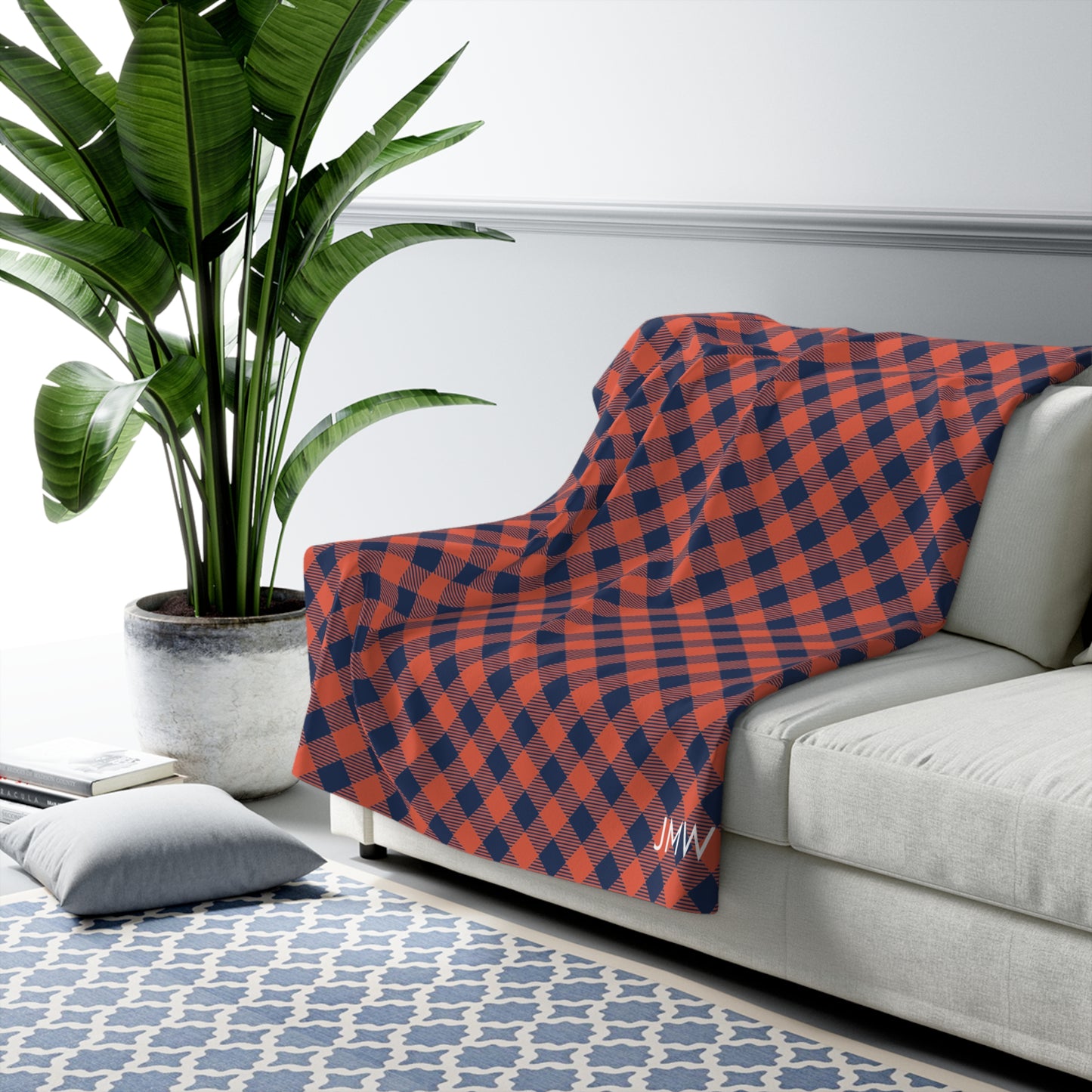 Sherpa Fleece Blanket- Personalized | Charlottesville, Virginia | Gingham