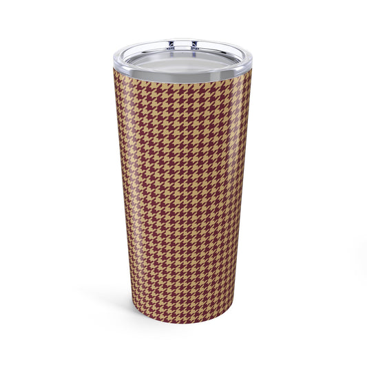 Tumbler | Maroon & Gold | Houndstooth