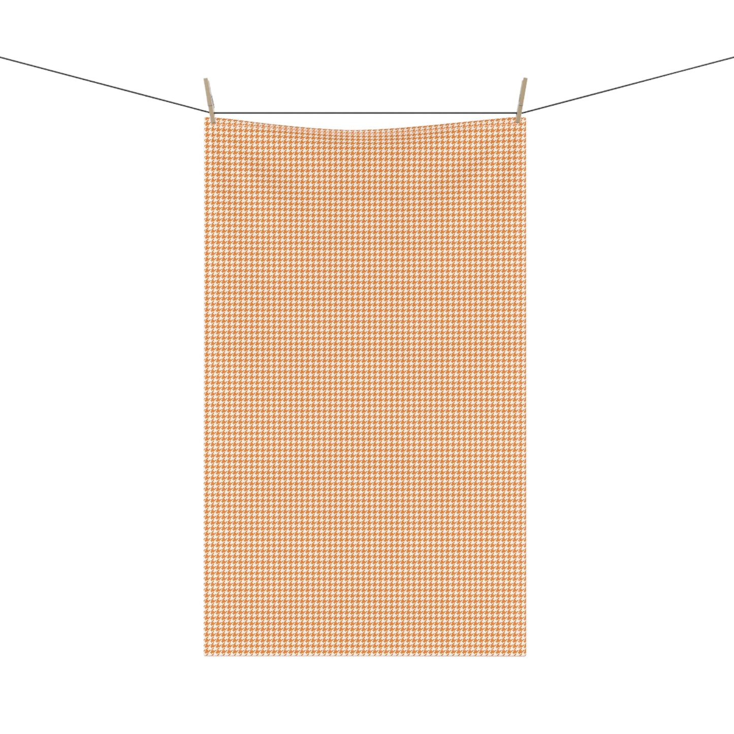 Tea Towel | Orange & White | Houndstooth