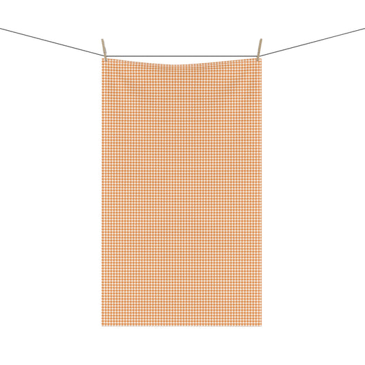 Tea Towel | Orange & White | Houndstooth
