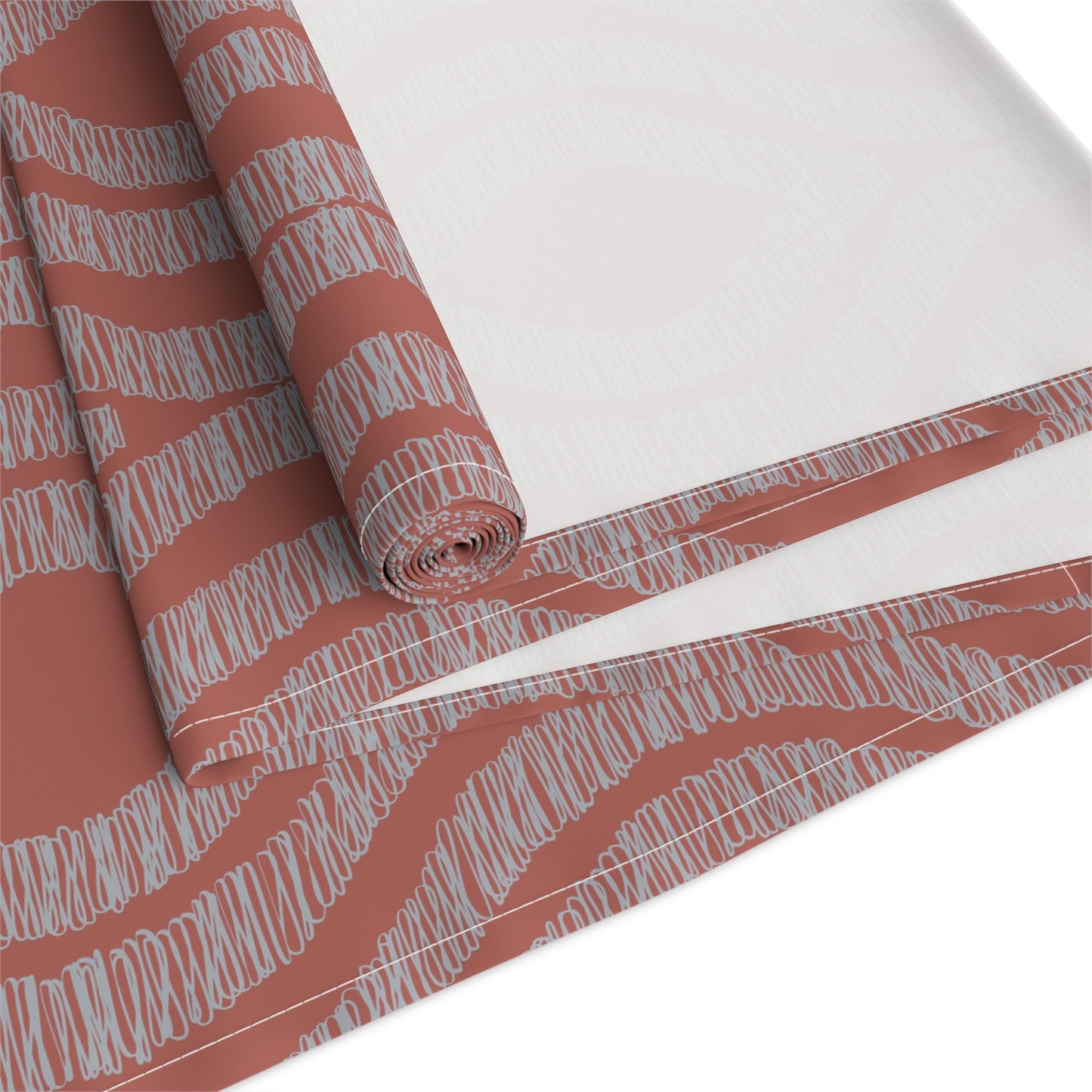 Table Runner | Red & Gray | Ogee