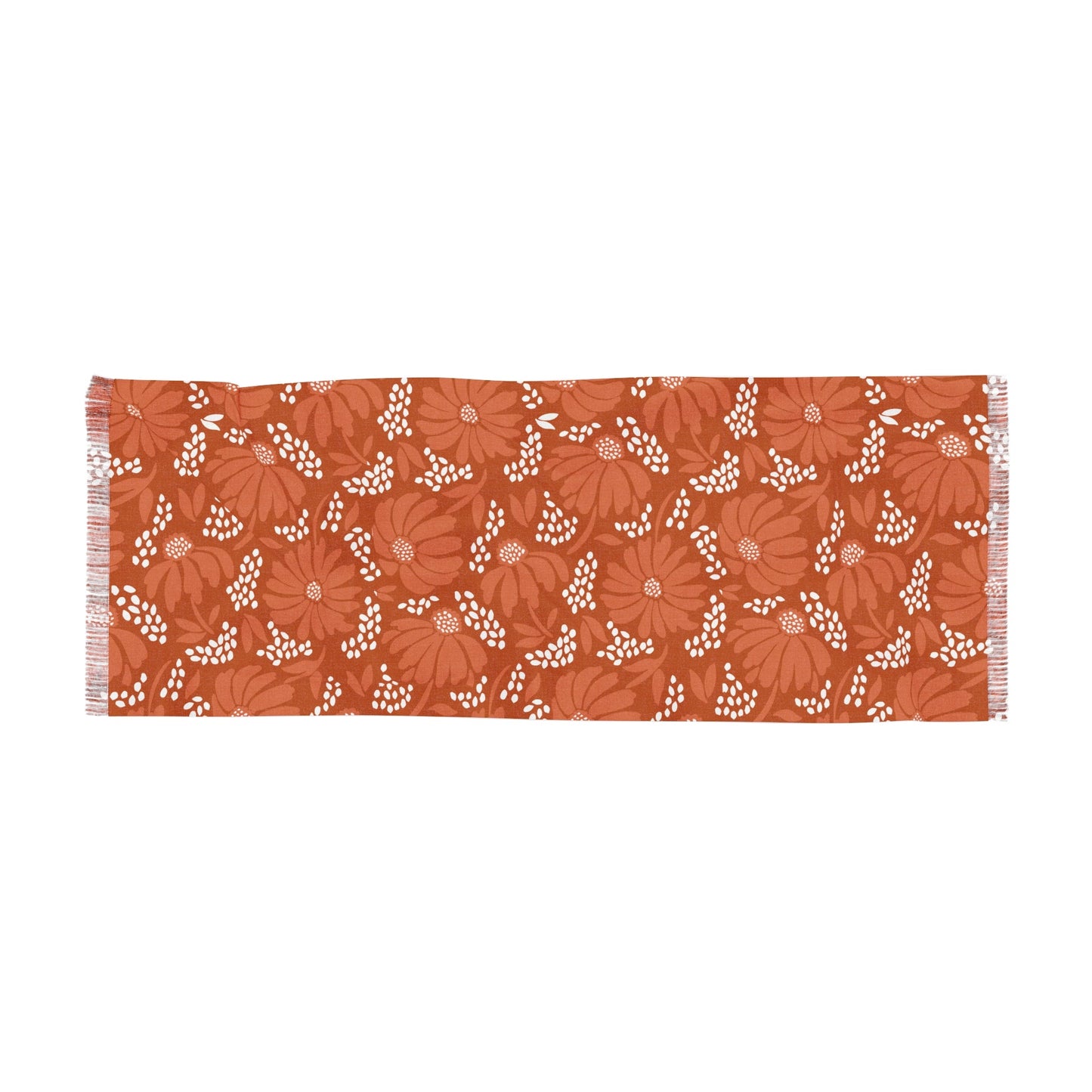 Scarf | Dark Orange & White | Bellis