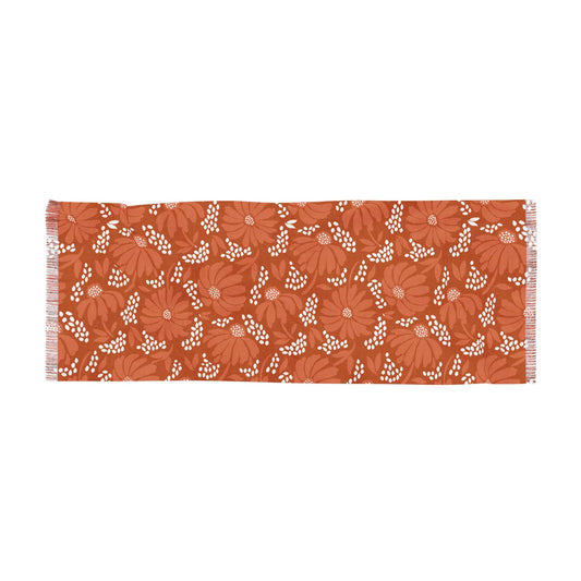 Scarf | Dark Orange & White | Bellis