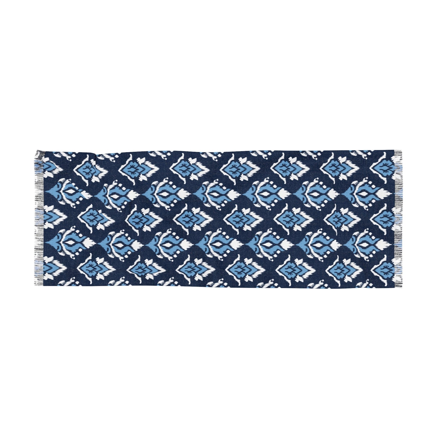 Scarf | Light Blue & White | Ikat