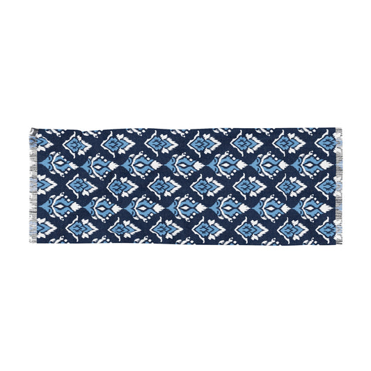 Scarf | Light Blue & White | Ikat