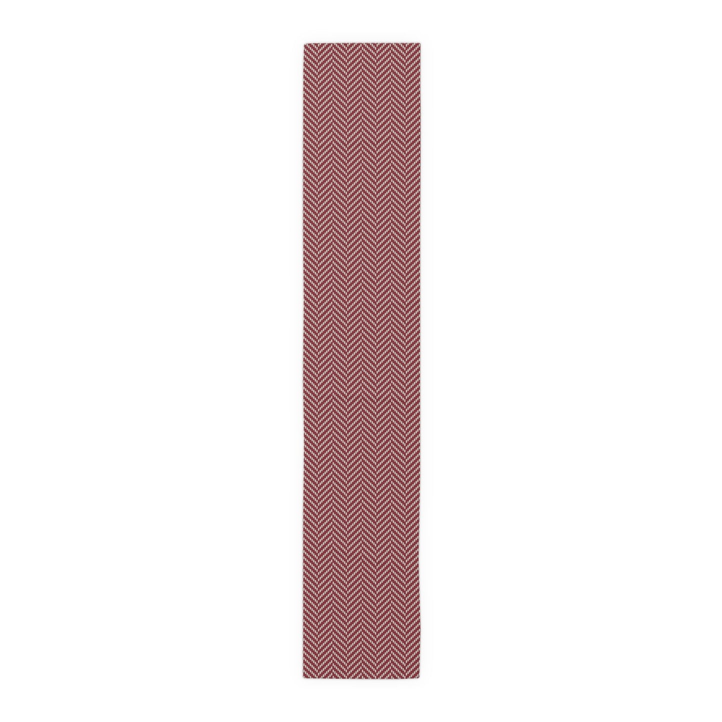 Table Runner | Maroon & White | Herringbone