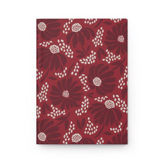 Hardcover Journal | Maroon & White | Bellis