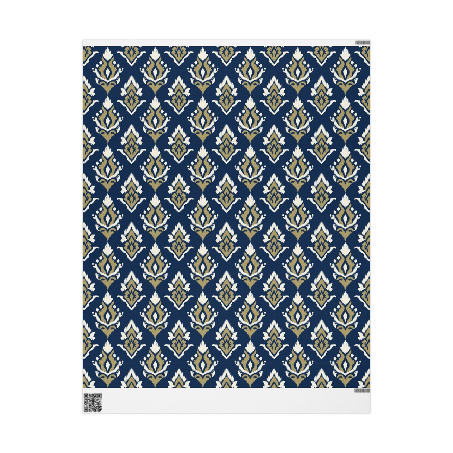 Gift Wrap | Blue & Gold | Ikat