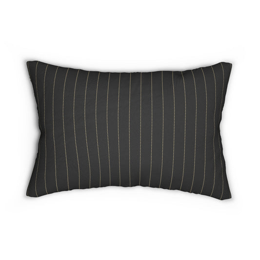 Pillow | Black & Gold | Pinstripe