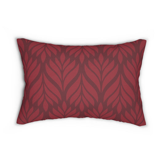 Pillow | Maroon & White | Palm