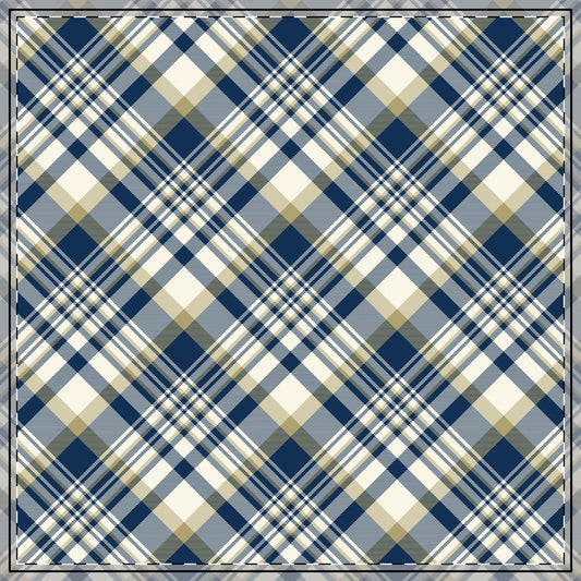 Tablecloth | Blue & Gold | Tartan