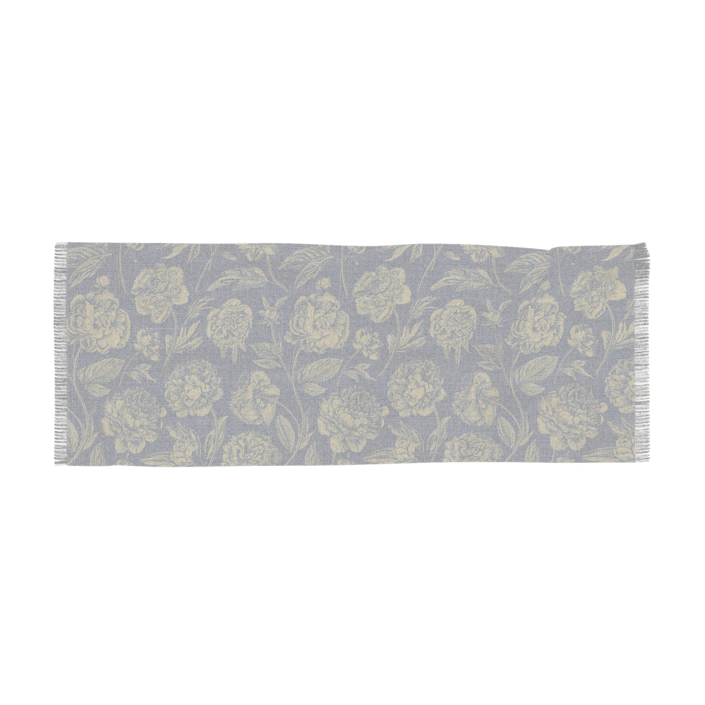 Scarf | Blue & Gold | Peony