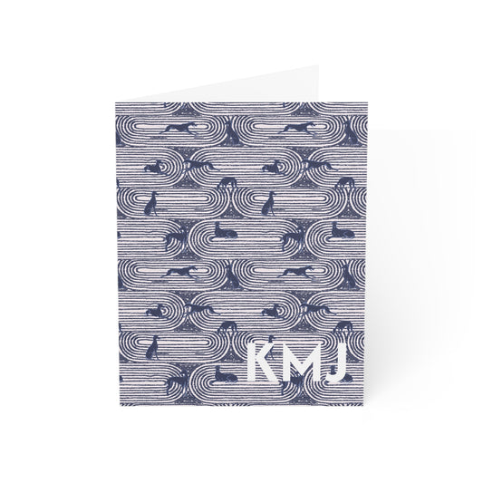 Monogram Notecards | Greyhounds | Pink Track