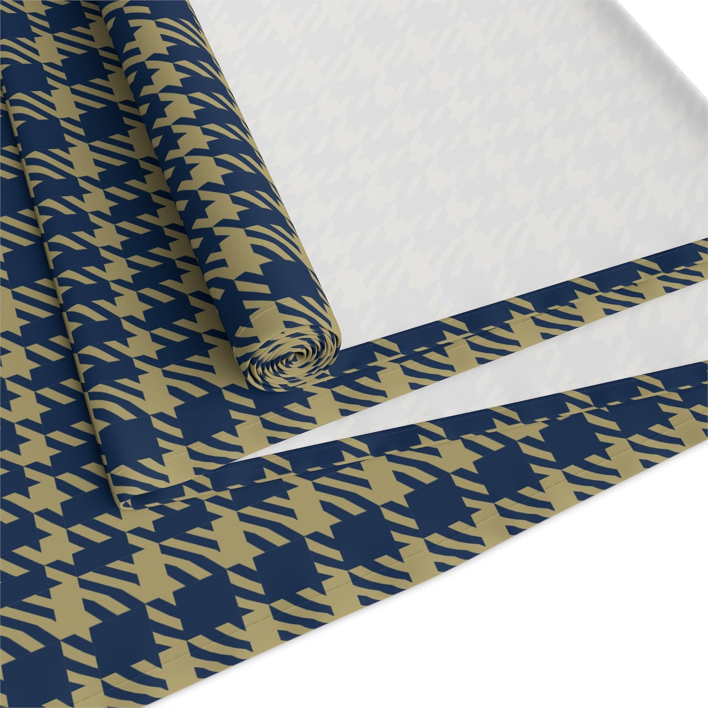 Table Runner | Blue & Gold | Tweed