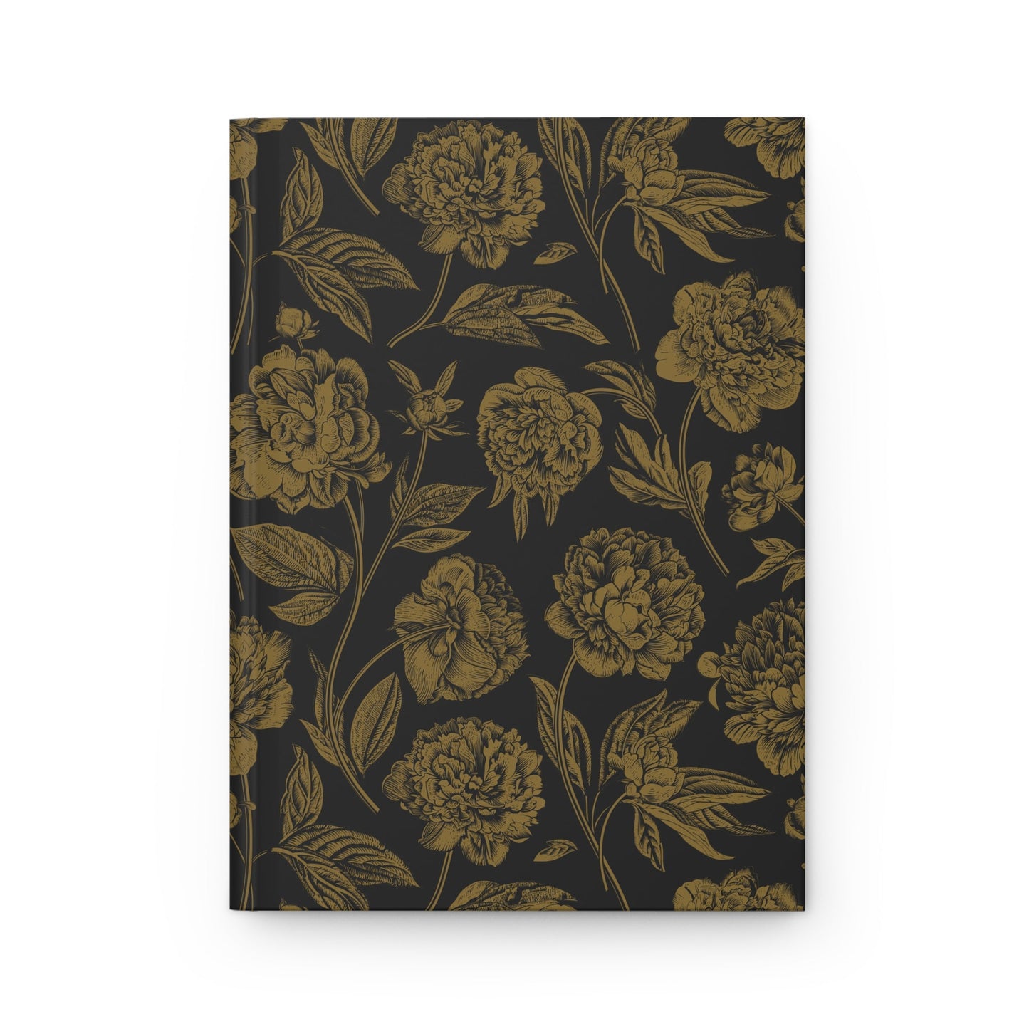 Hardcover Journal | Black & Gold | Peony