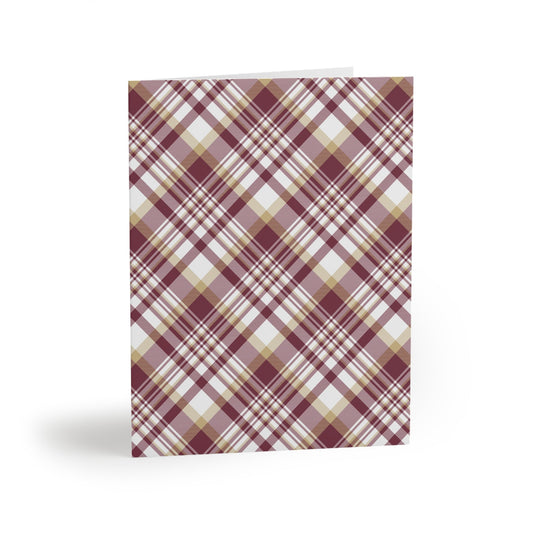 Notecards | Maroon & Gold | Tartan