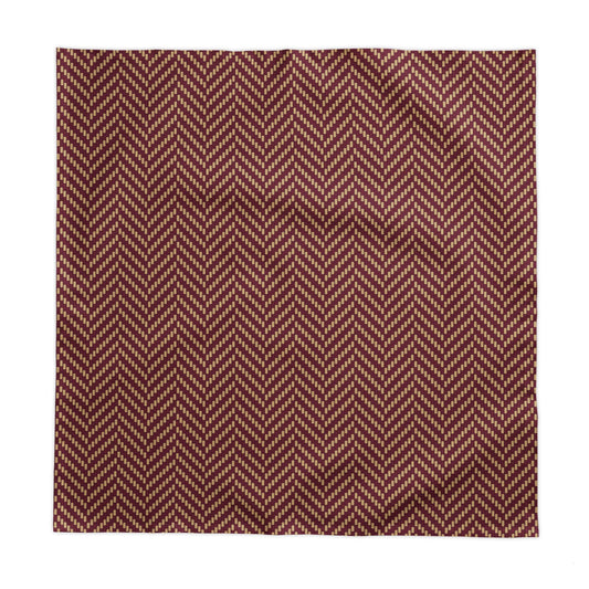 Tablecloth | Maroon & Gold | Herringbone