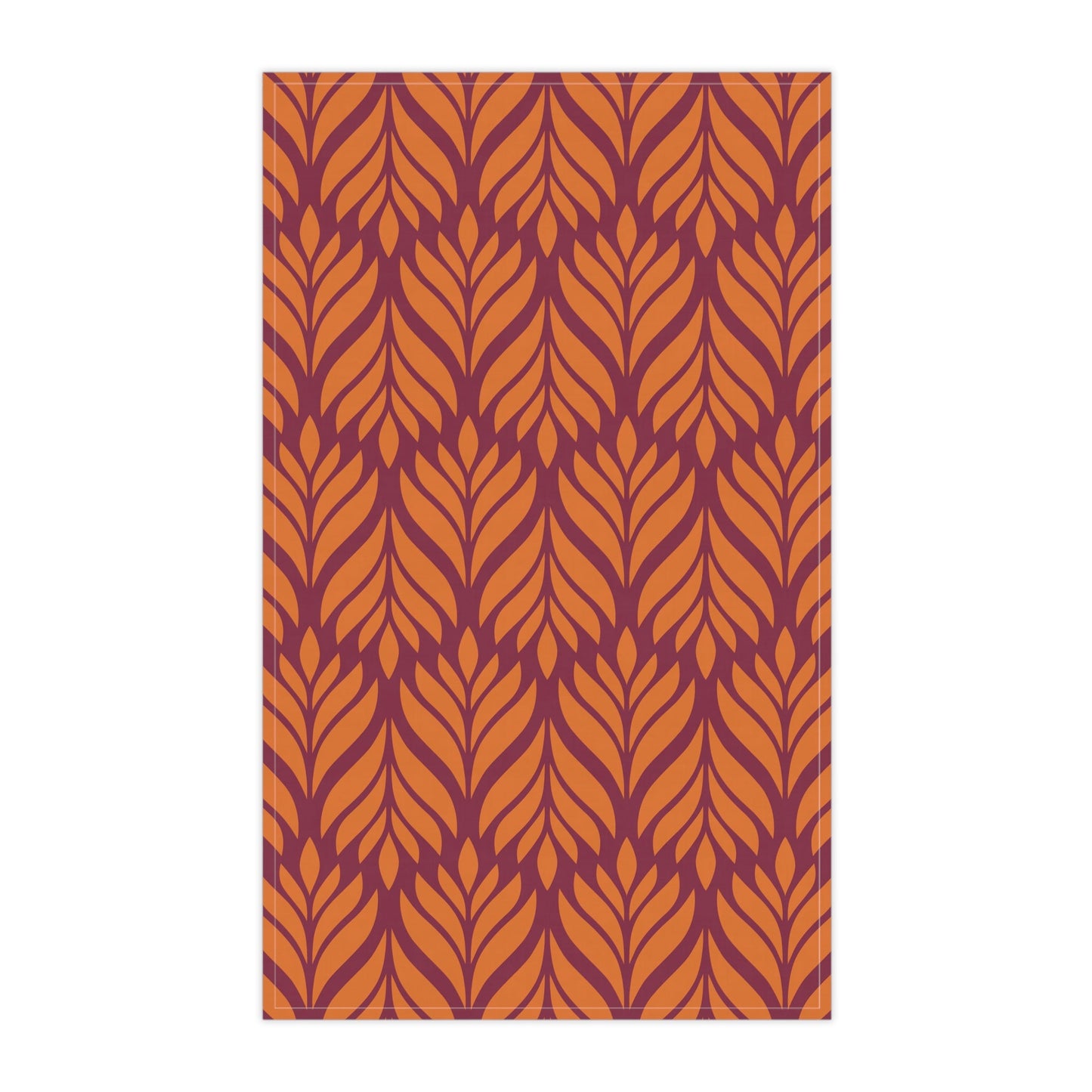 Tea Towels | Maroon & Orange | Palm