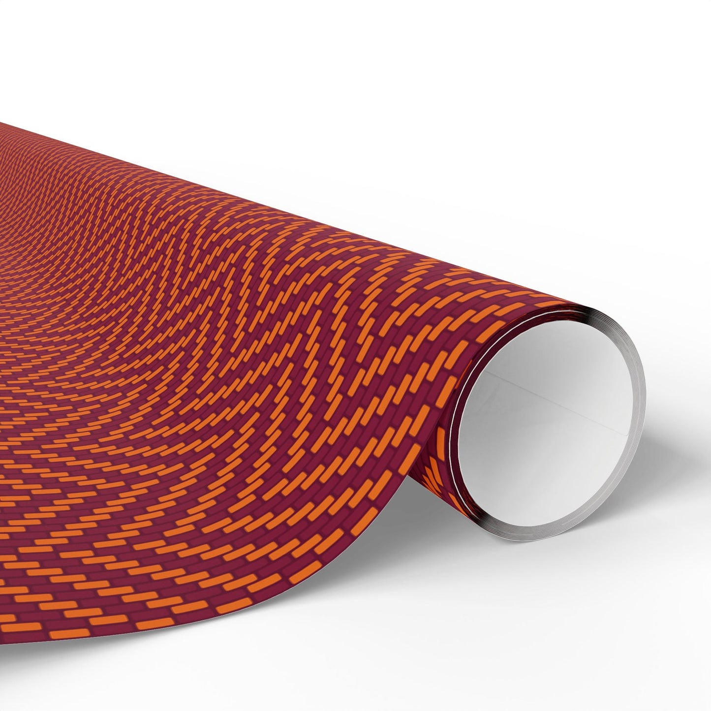Gift Wrap | Maroon & Orange | Herringbone