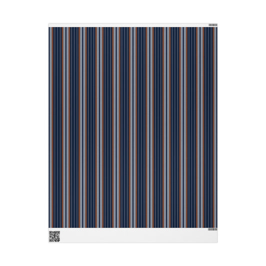 Gift Wrap | Orange & Blue | Stripe