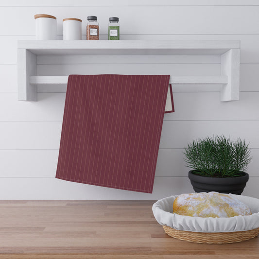 Tea Towels | Maroon & Gold | Pinstripe
