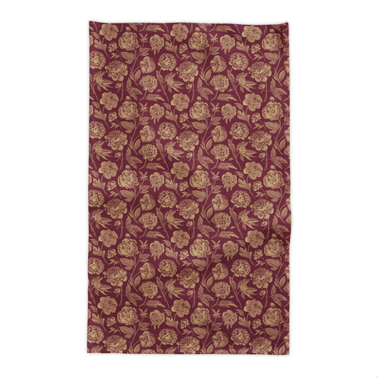 Tablecloth | Maroon & Gold | Peony