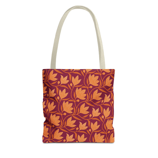 Tote Bags | Maroon & Orange | Magnolia