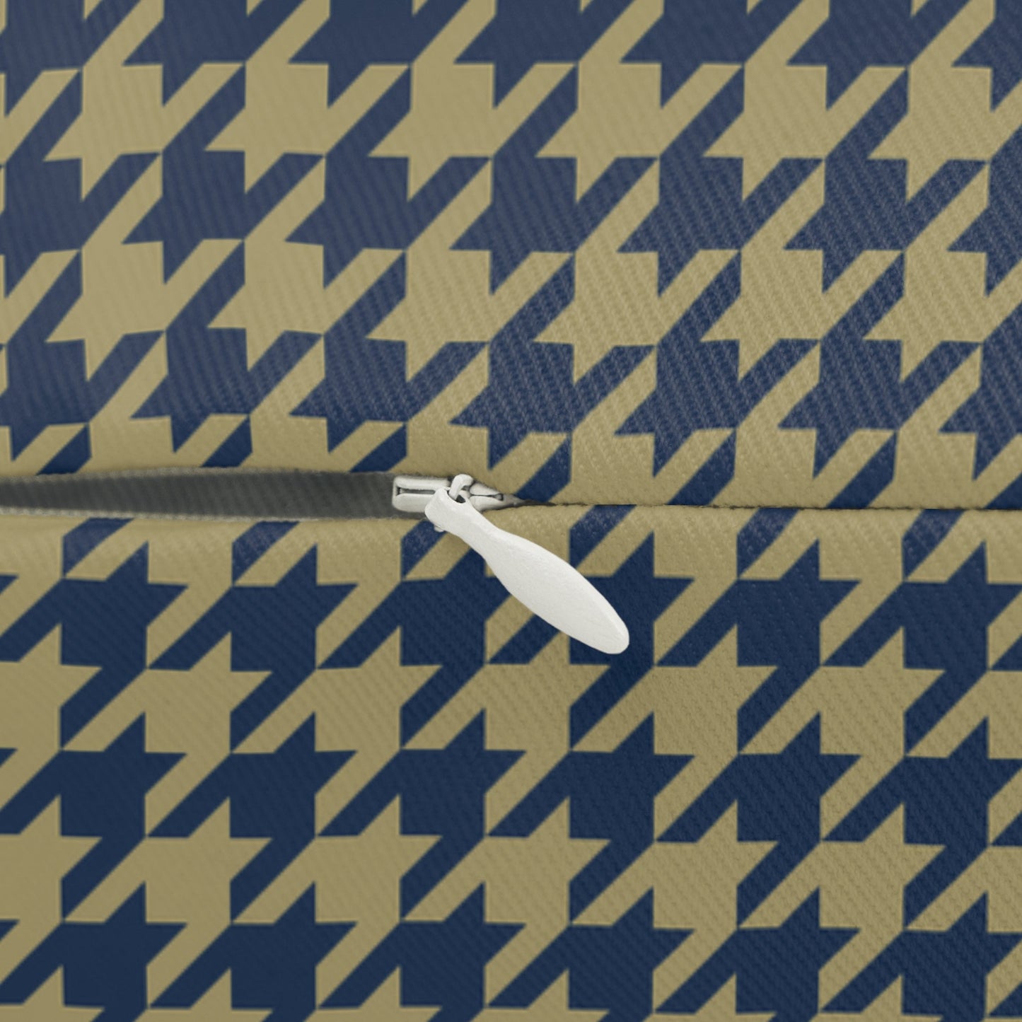 Pillow | Blue & Gold | Houndstooth