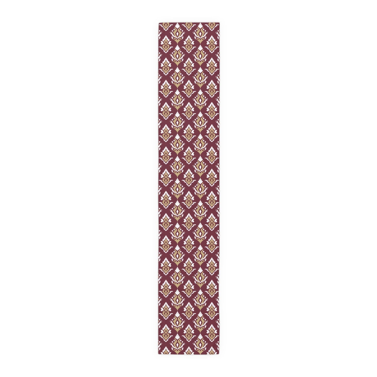 Table Runner | Maroon & Gold | Ikat