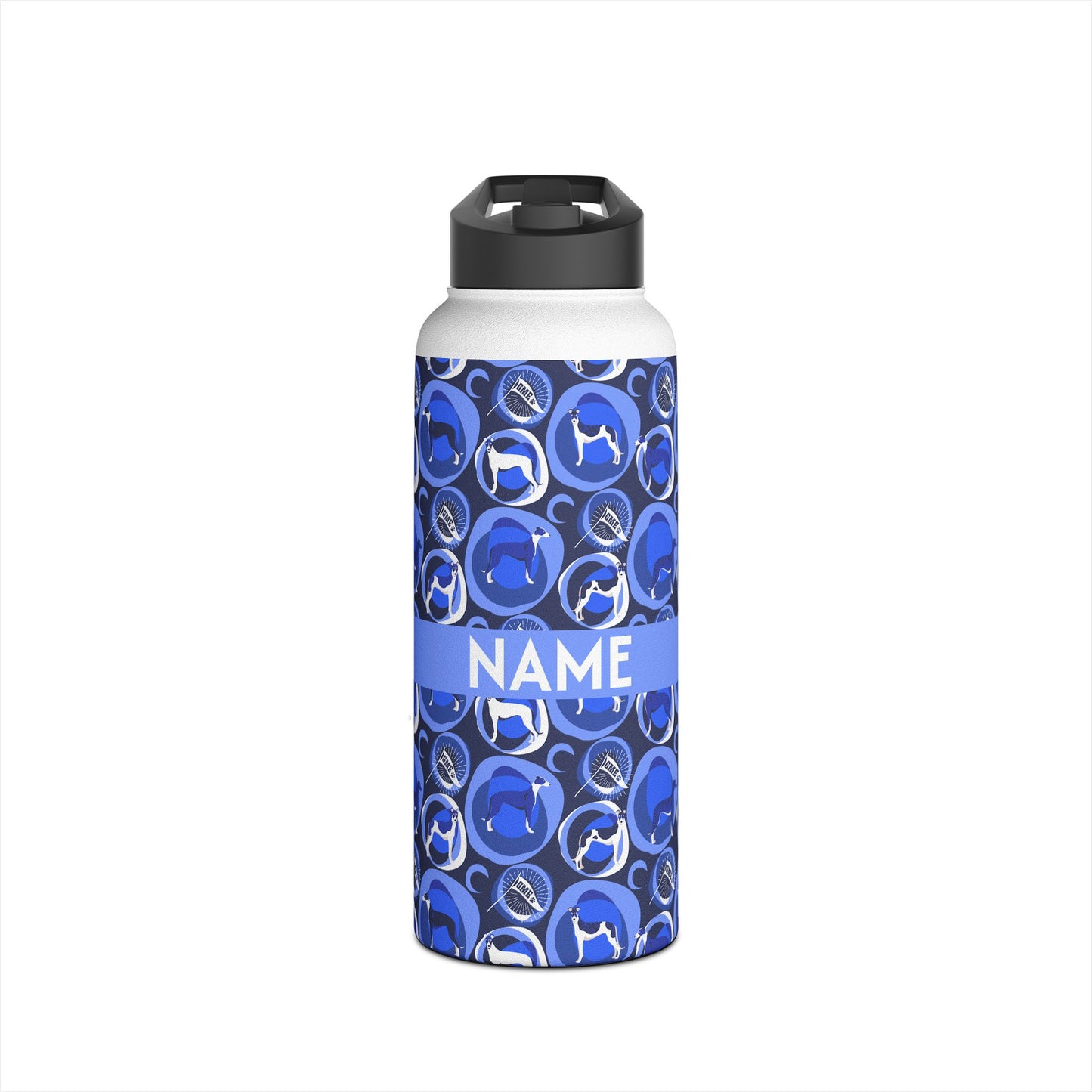 Insulated Water Bottle | Greyhounds | Blue Bubbles