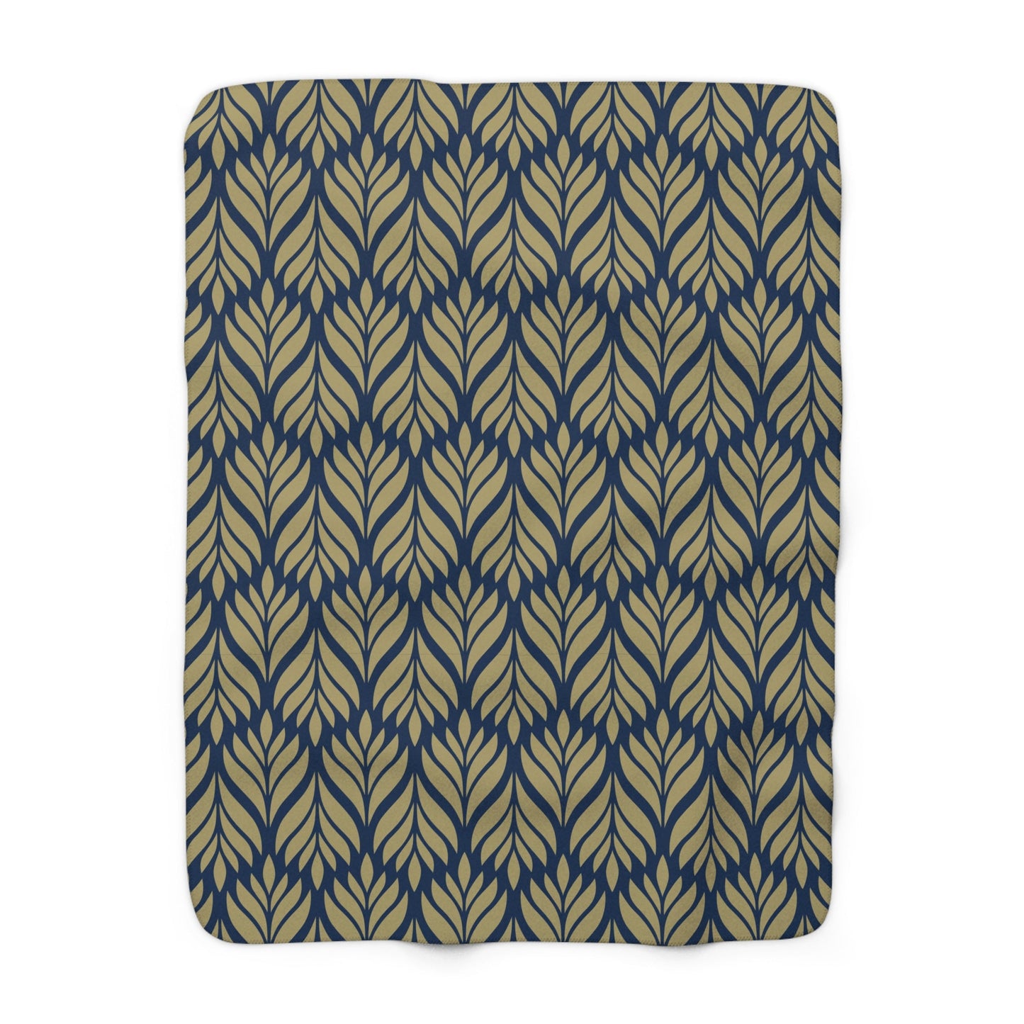 Sherpa Fleece Blanket | Blue & Gold | Palm