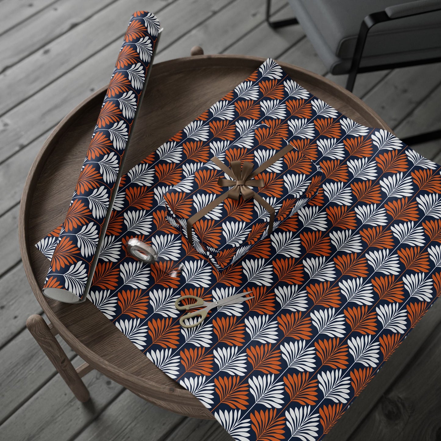 Gift Wrap | Orange & Blue | Deco