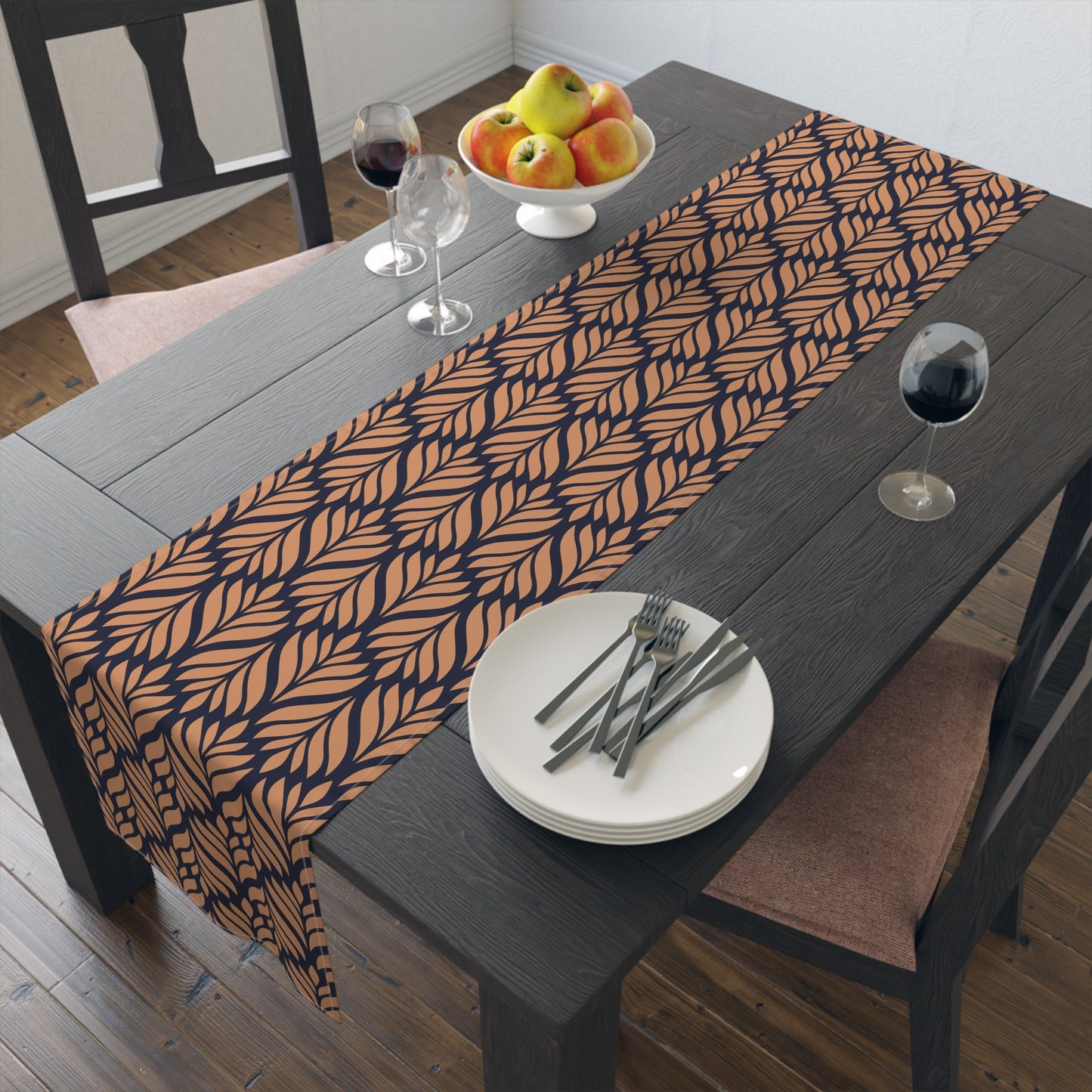 Table Runner | Orange & Blue | Palm
