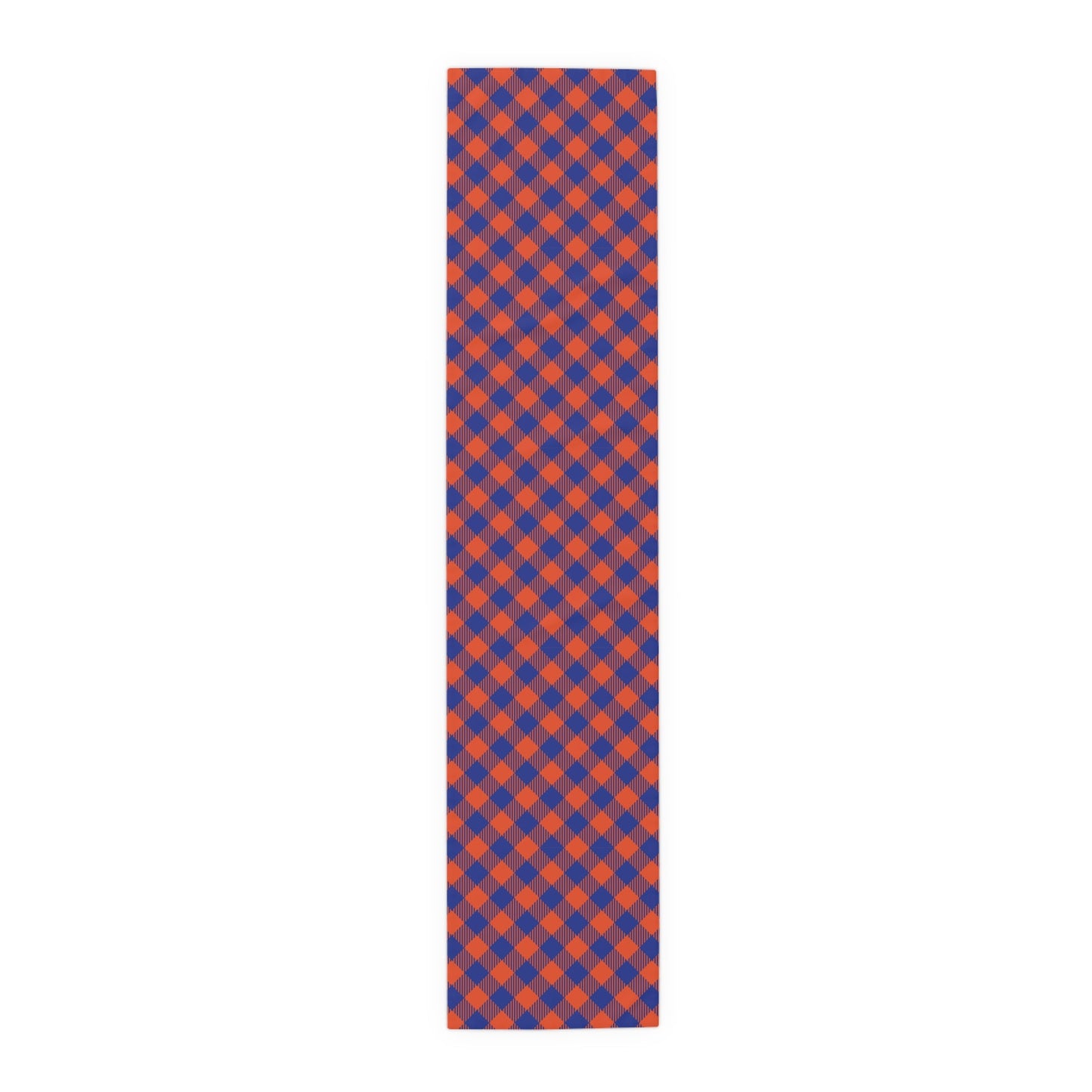 Table Runner | Bright Blue & Orange | Gingham