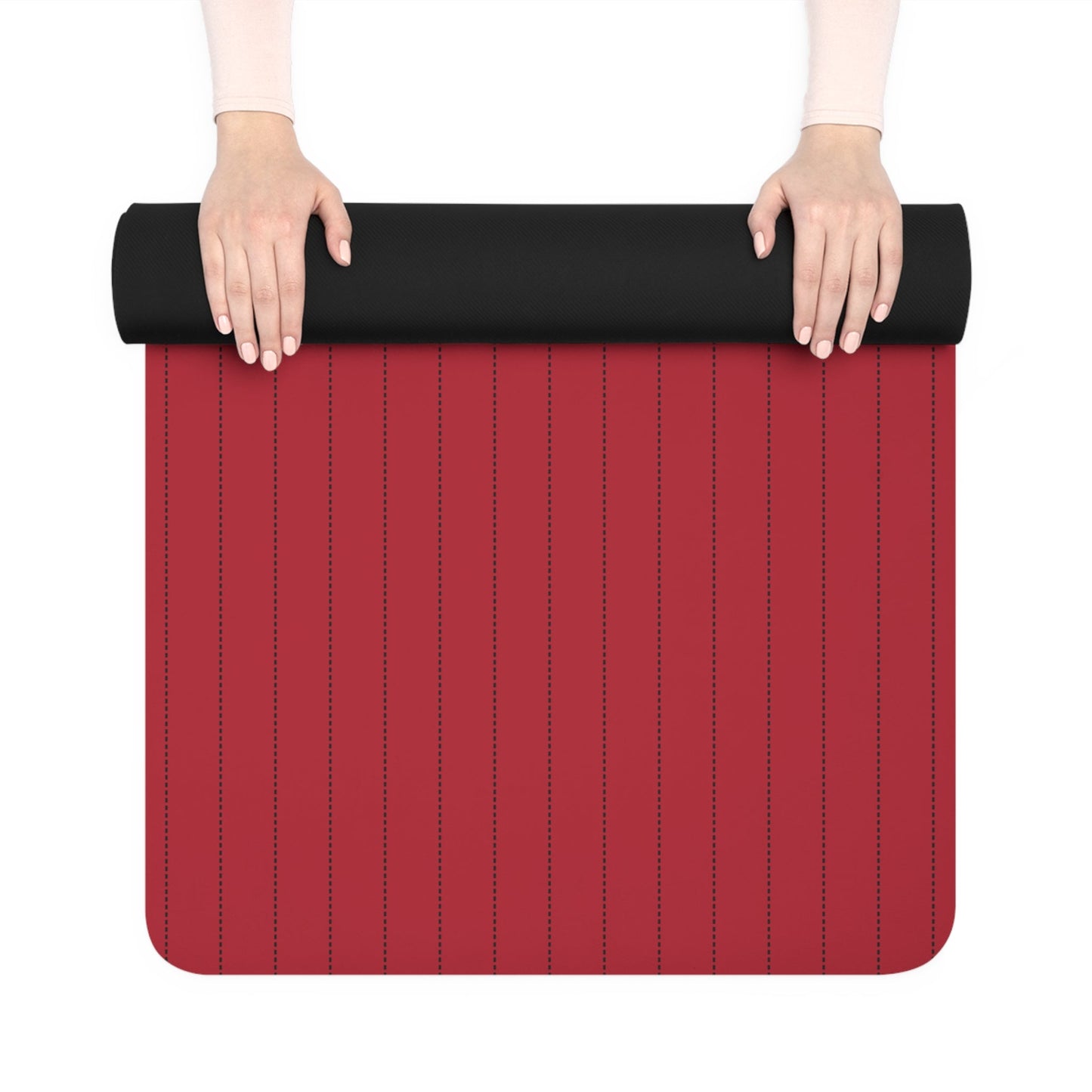 Yoga Mat | Red & Black | Pinstripe