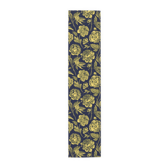 Table Runner | Yellow & Blue | Peony