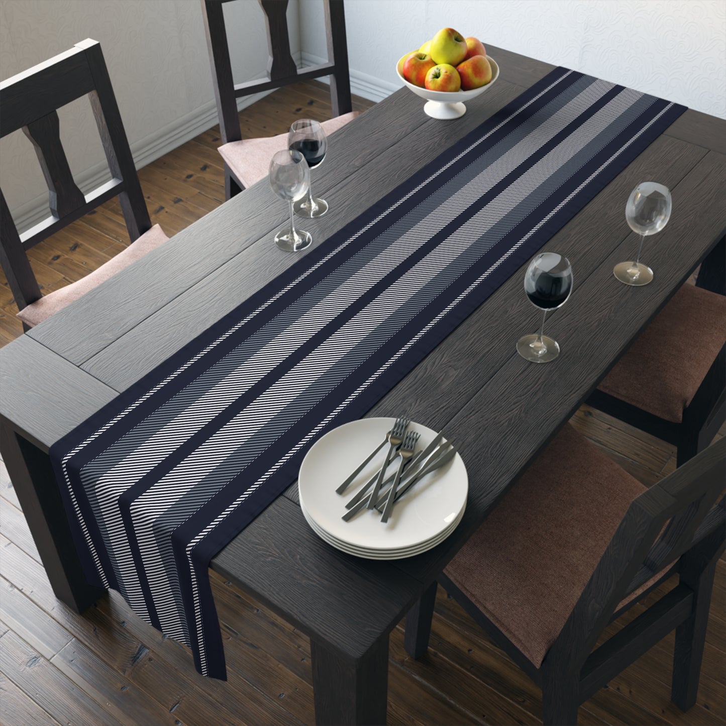 Table Runner | Storrs, Connecticut | Stripe