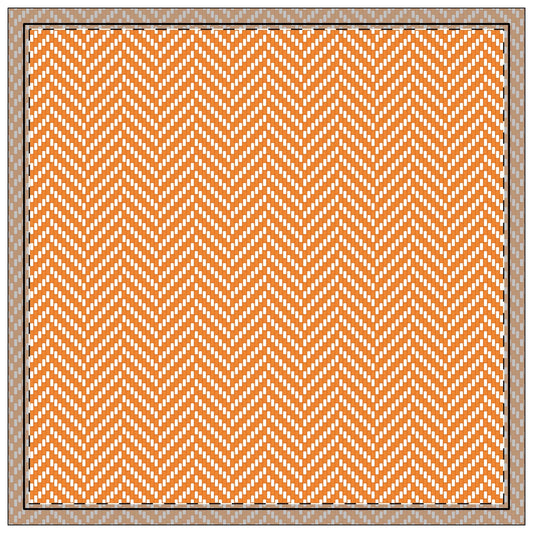 Napkins | Orange & White | Herringbone