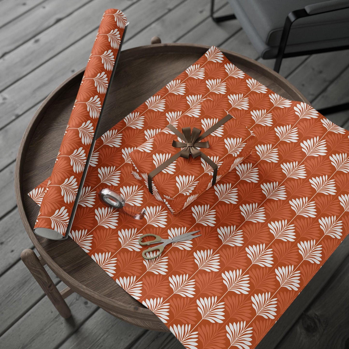 Gift Wrap | Dark Orange & White | Deco
