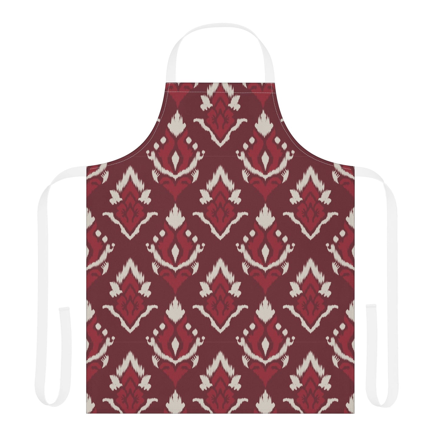Apron | Maroon & White | Ikat