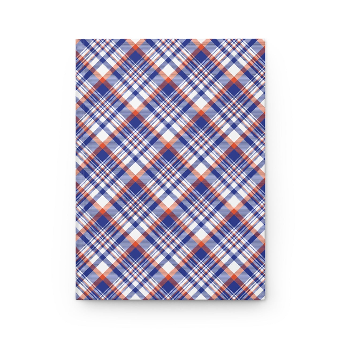 Hardcover Journal | Bright Blue & Orange | Tartan