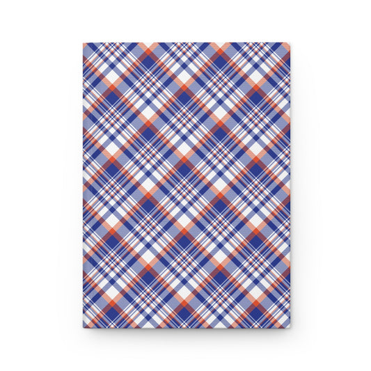 Hardcover Journal | Bright Blue & Orange | Tartan