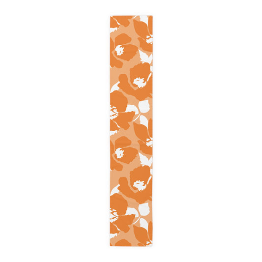 Table Runner | Orange & White | Poppy