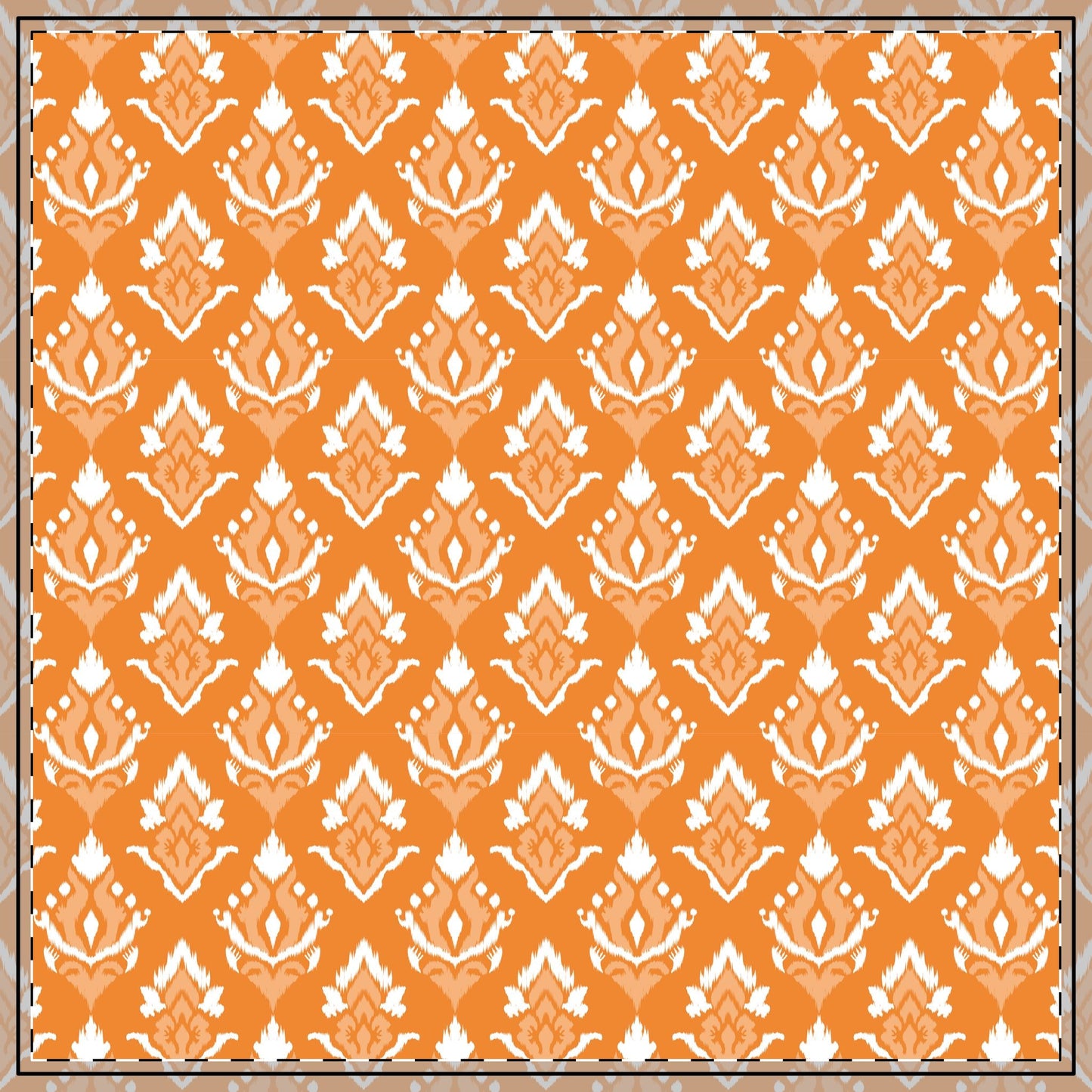 Tablecloth | Orange & White | Ikat