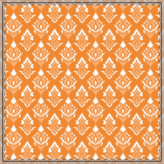 Tablecloth | Orange & White | Ikat
