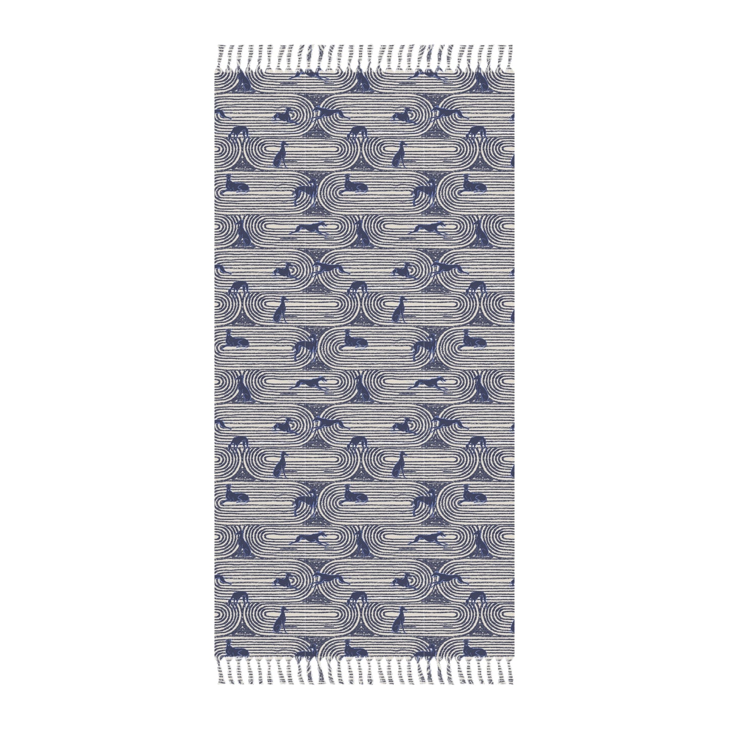 Boho Beach Towel | Greyhounds | Blue Track
