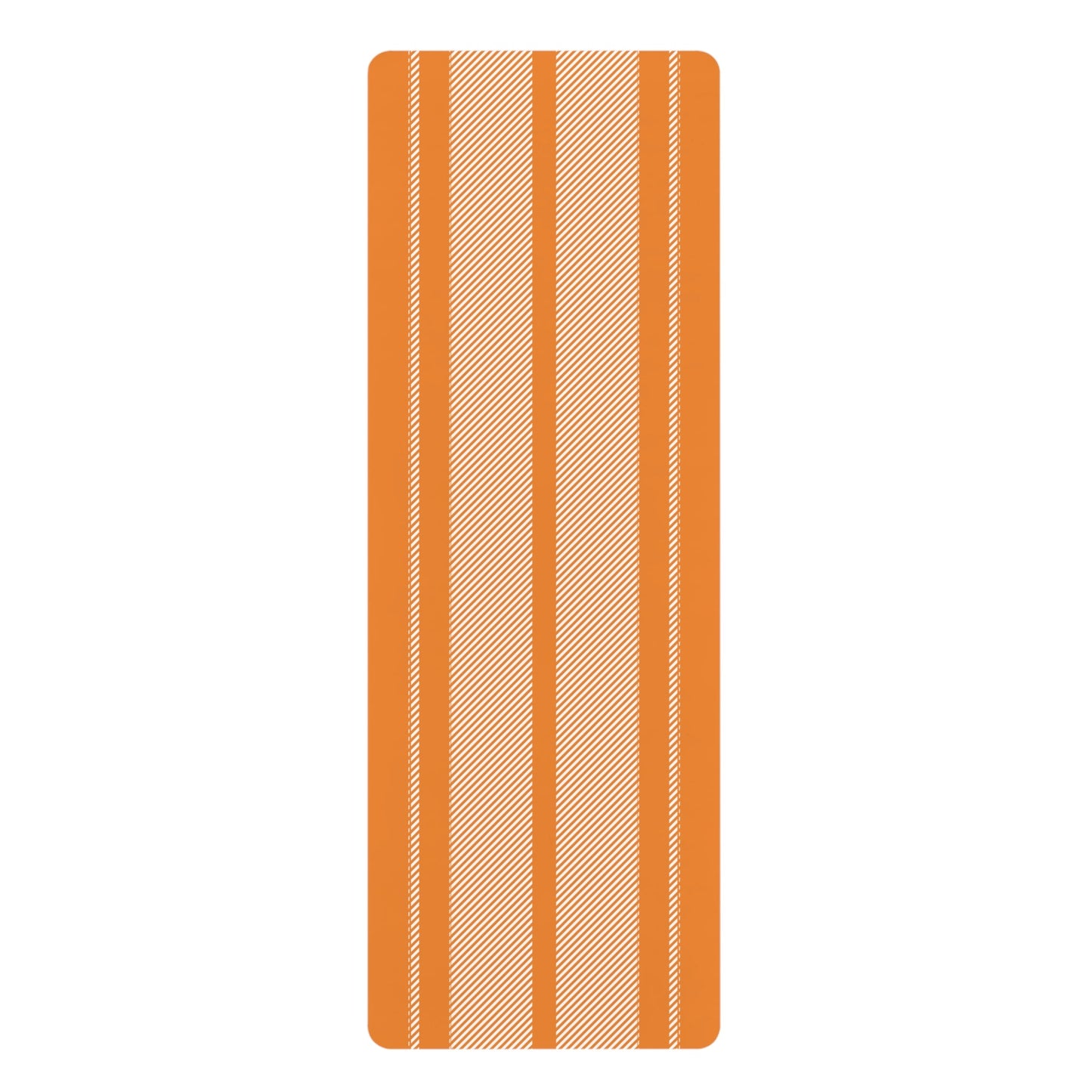 Yoga Mat | Orange & White | Stripe